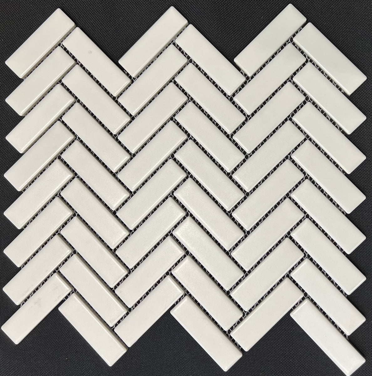 WHITE MATT HERRINGBONE Amazing Tiles & Stone