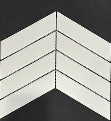 WHITE MATT CHEVRON MOSAIC