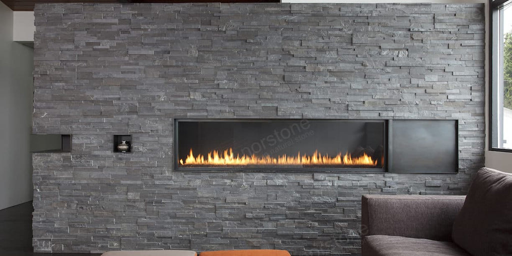 Stacked Stone Tiles 600mm x 150mm x 12-25mm - Cloudy Grey $90.00/sqm 7 PACK