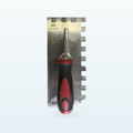 Amazing Tiles red-handle stainless steel square-notch trowel — general product view