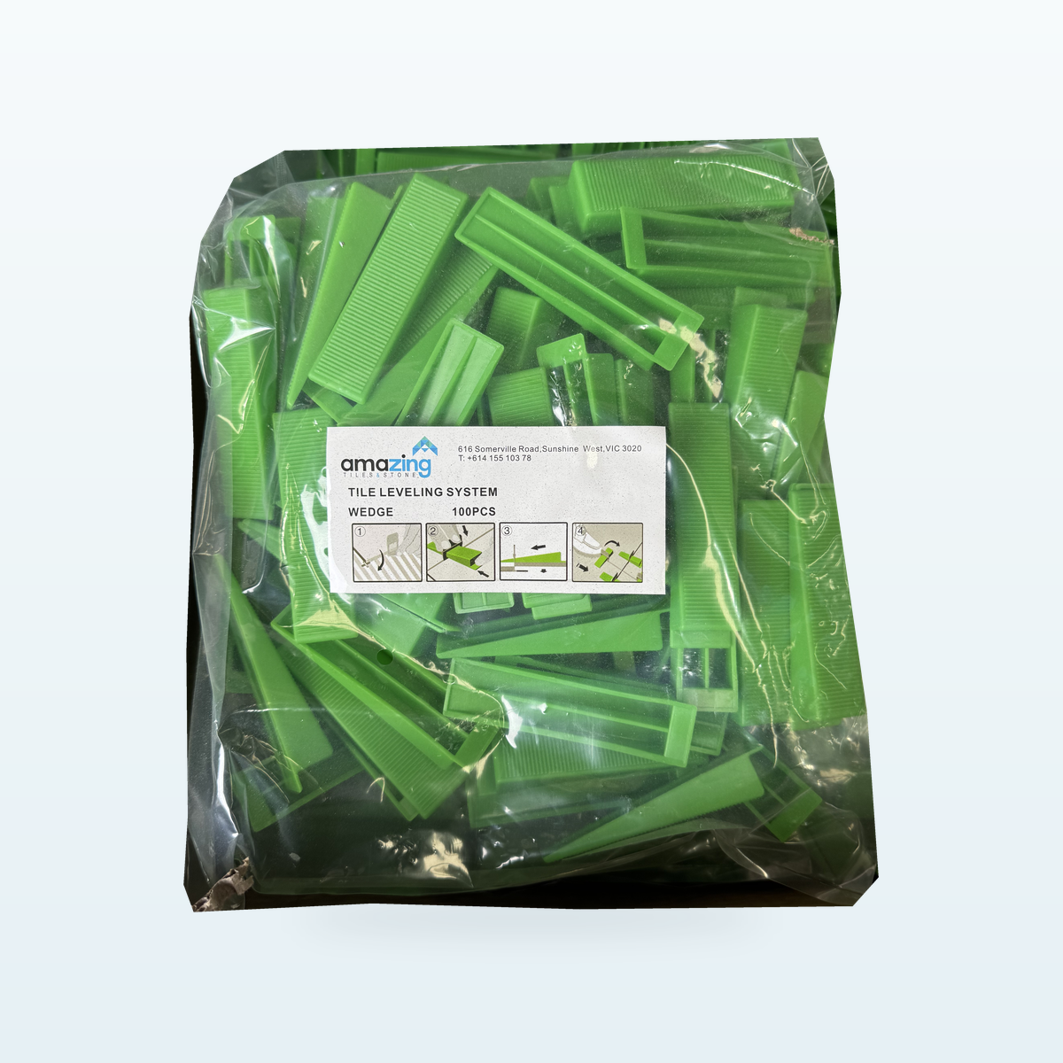 Tile levelling wedges 100-piece bag