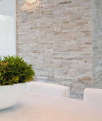 Stacked Stone Tiles 600mm x 150mm x 12-25mm - Duomo White $90.00/sqm 7 PACK
