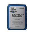 Gripmax Heavy Duty tile adhesive 20kg range - Light Grey packaging shown