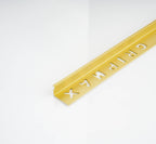 Gripmax aluminium L-shape tile trim, manufacturer range photograph