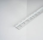 Gripmax aluminium L-shape tile trim, manufacturer range photograph