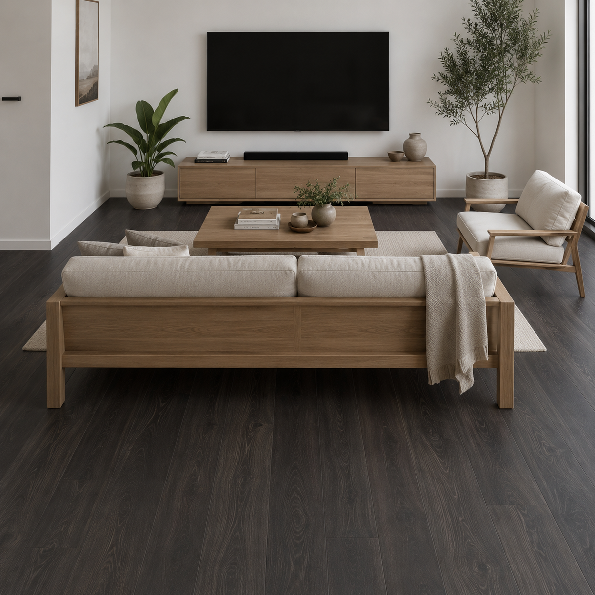 Black Oak flooring — room view 1