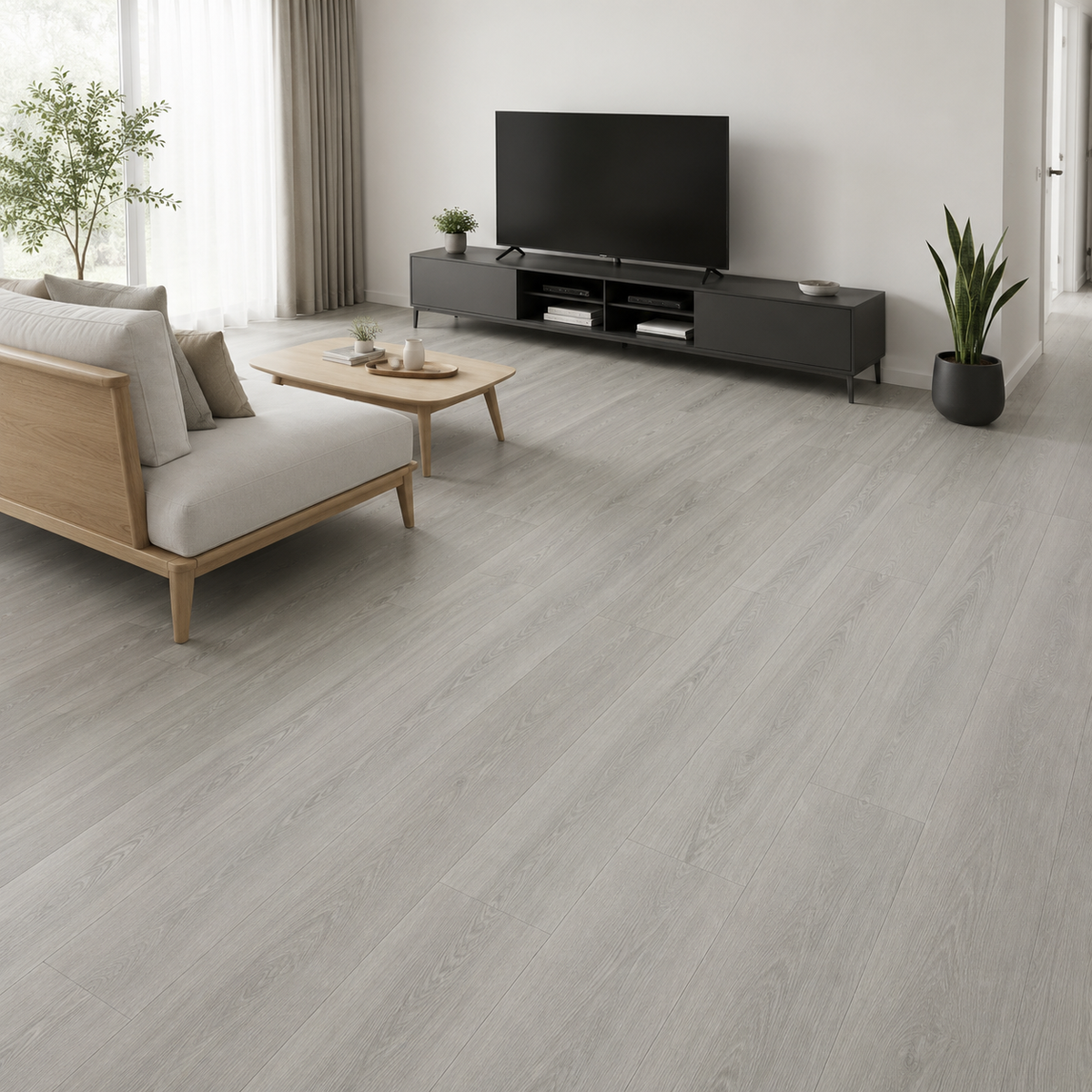 Grey Oak flooring — room view 1