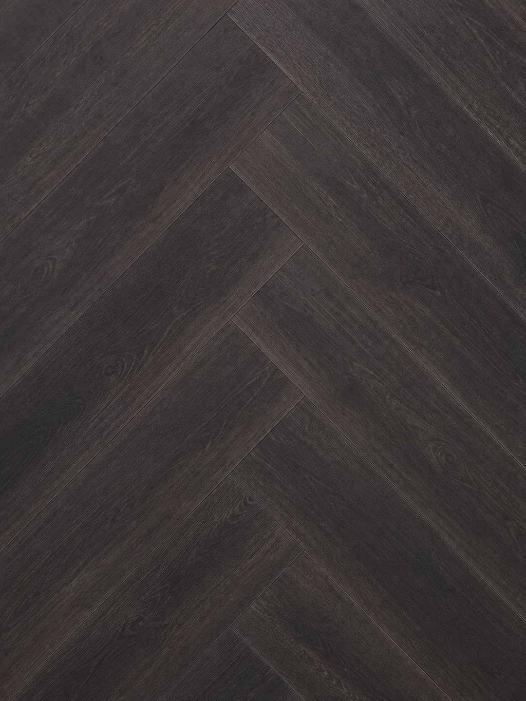 Black Oak herringbone flooring — plank sample 2