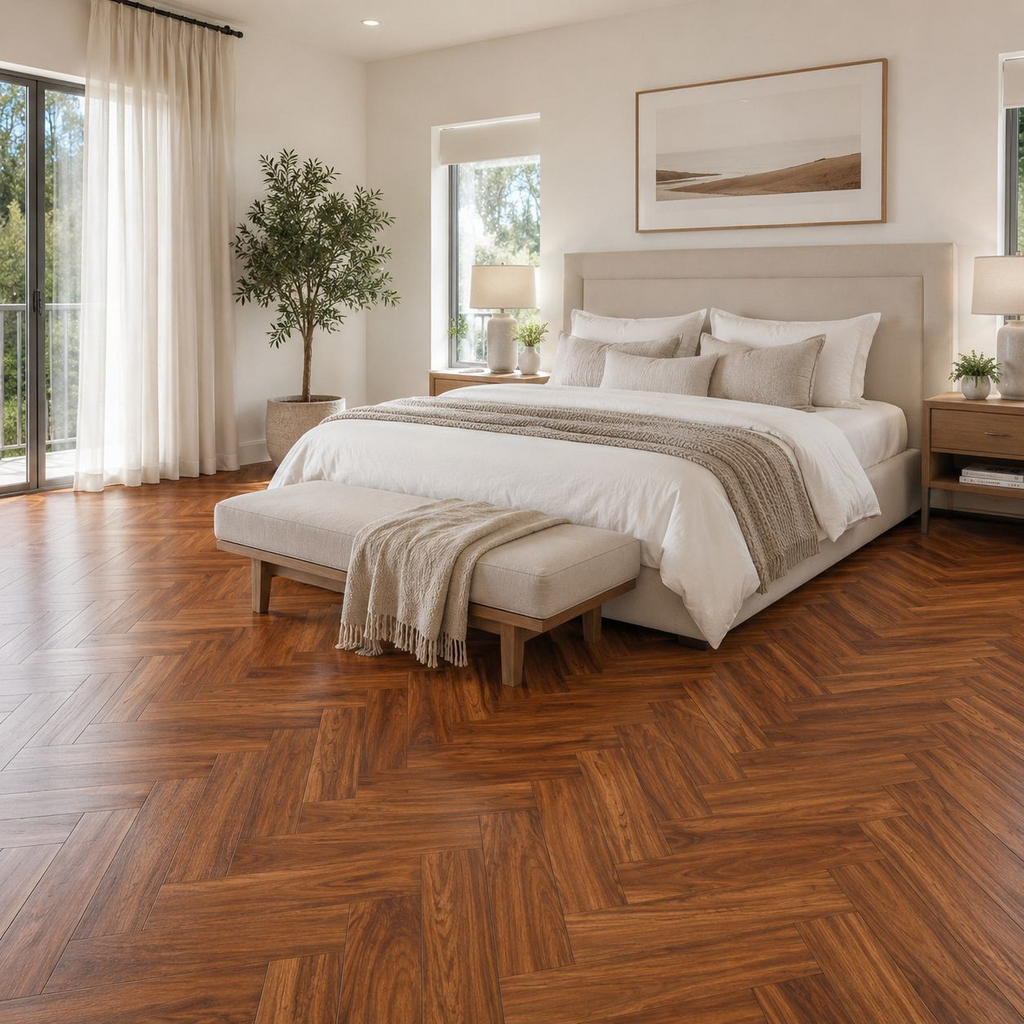 Red Oak herringbone flooring — room inspiration 4