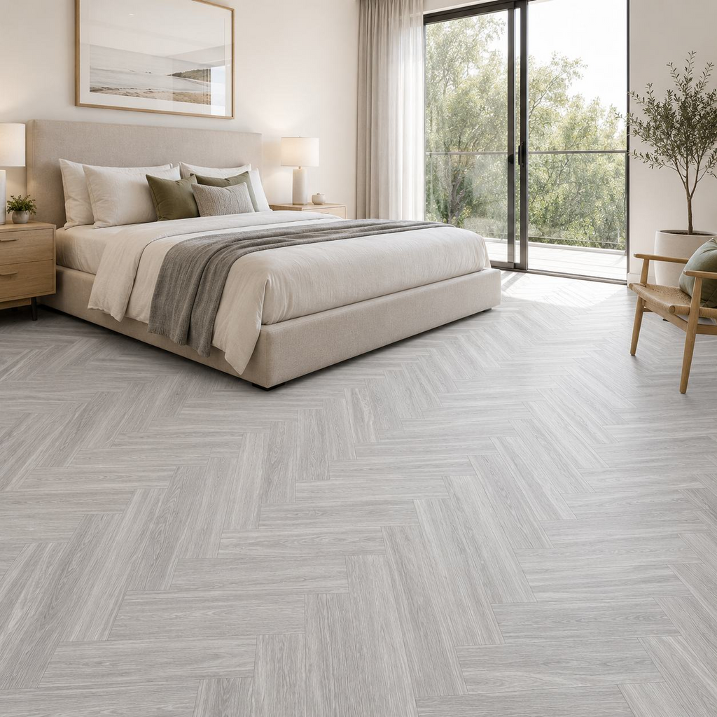 Grey Oak herringbone flooring — room inspiration 4