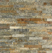 Stacked Stone Tiles 600mm x 150mm x 12-25mm - Rusty Quartzite $90.00/sqm 7 PACK