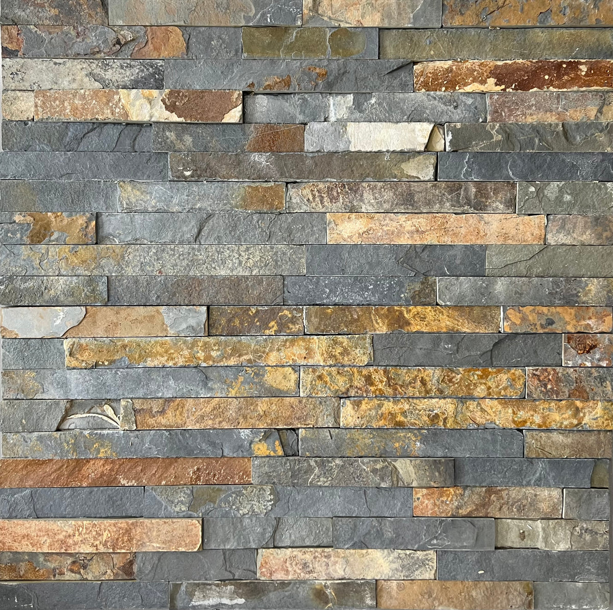 Stacked Stone Tiles 600mm x 150mm x 12-25mm - Rusty Slate $70.00/sqm 7 ...