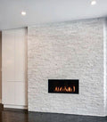 Stacked Stone Tiles 600mm x 150mm x 12-25mm - Snow White $90.00/sqm 7 PACK