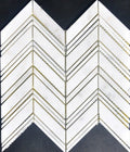 HERRINGBONE CHEVRON LARGE CARRARA