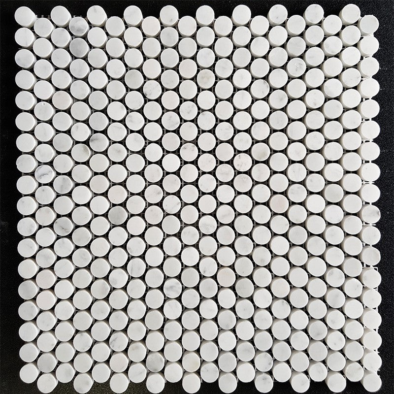 PENNY ROUND CARRARA HONED
