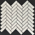WHITE MATT HERRINGBONE